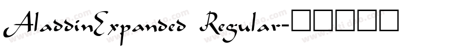 AladdinExpanded Regular字体转换